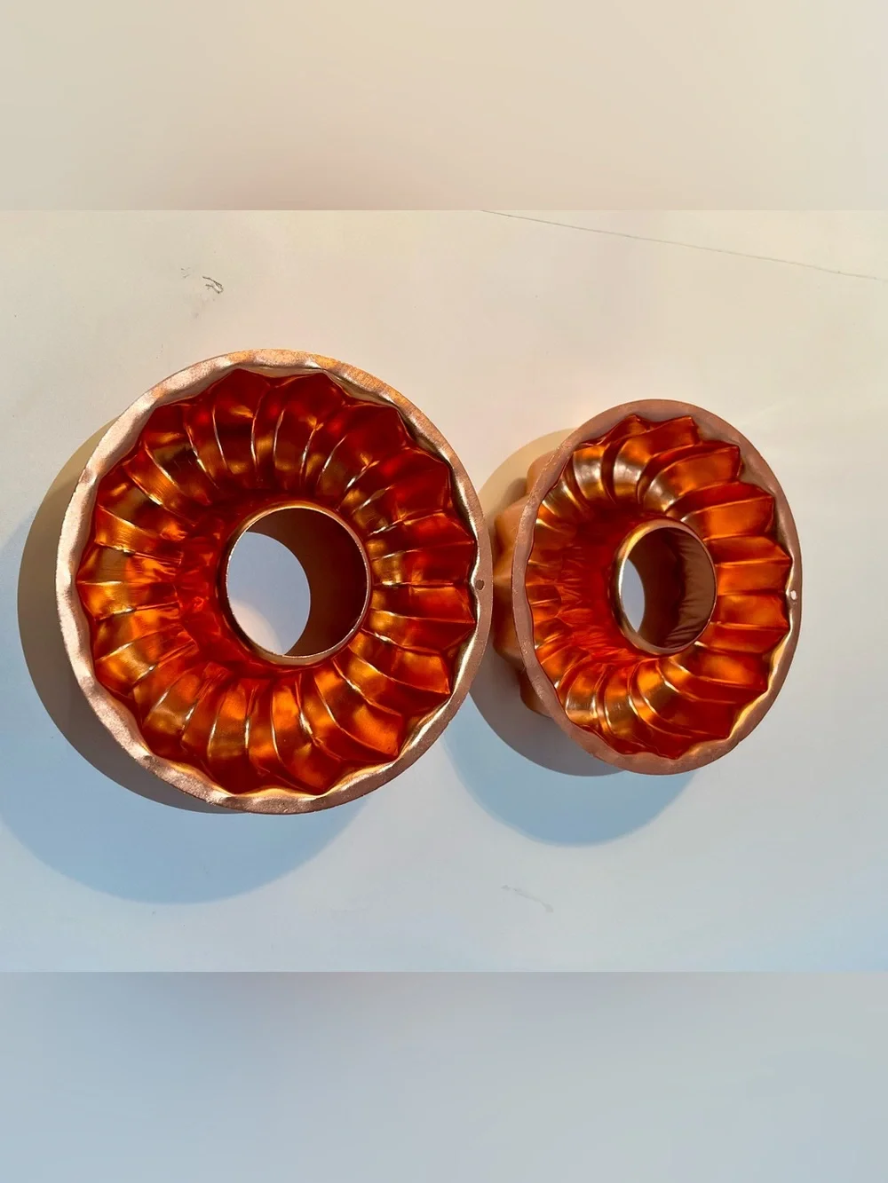 Vintage Copper Jello & Bundt Mold Set of 3 – Large Ring Mold + Mini Fluted Molds